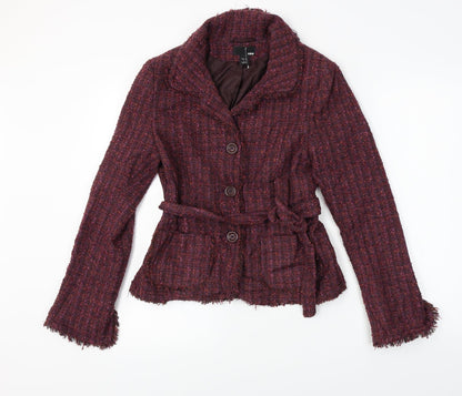 H&M  Womens Purple   Jacket Coat Size 8