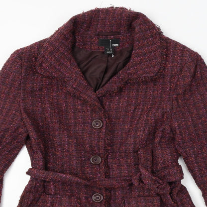 H&M  Womens Purple   Jacket Coat Size 8