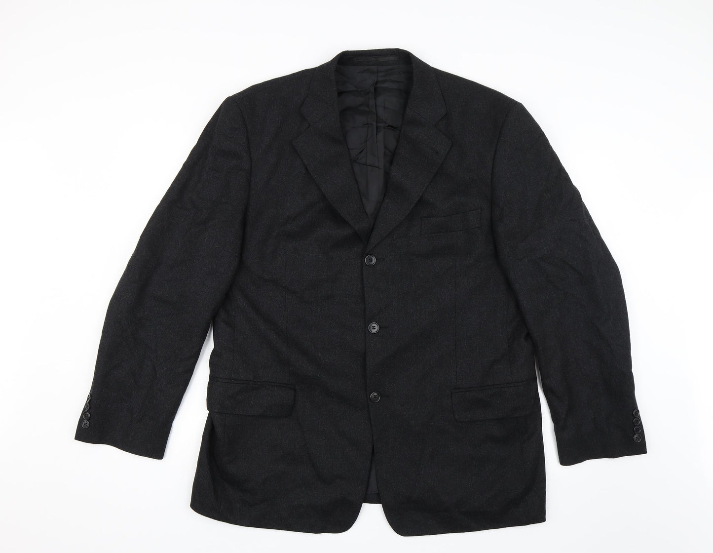 Mens UK Size 42 C&A Regular Black Suit Jacket