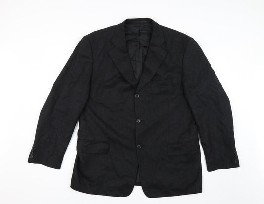 Mens UK Size 42 C&A Regular Black Suit Jacket