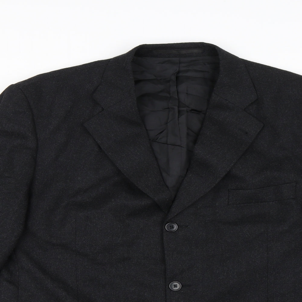 Mens UK Size 42 C&A Regular Black Suit Jacket