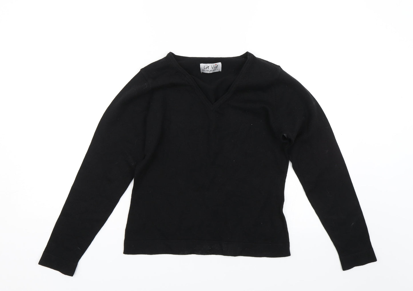 La Vie Womens Black   Pullover Jumper Size 10
