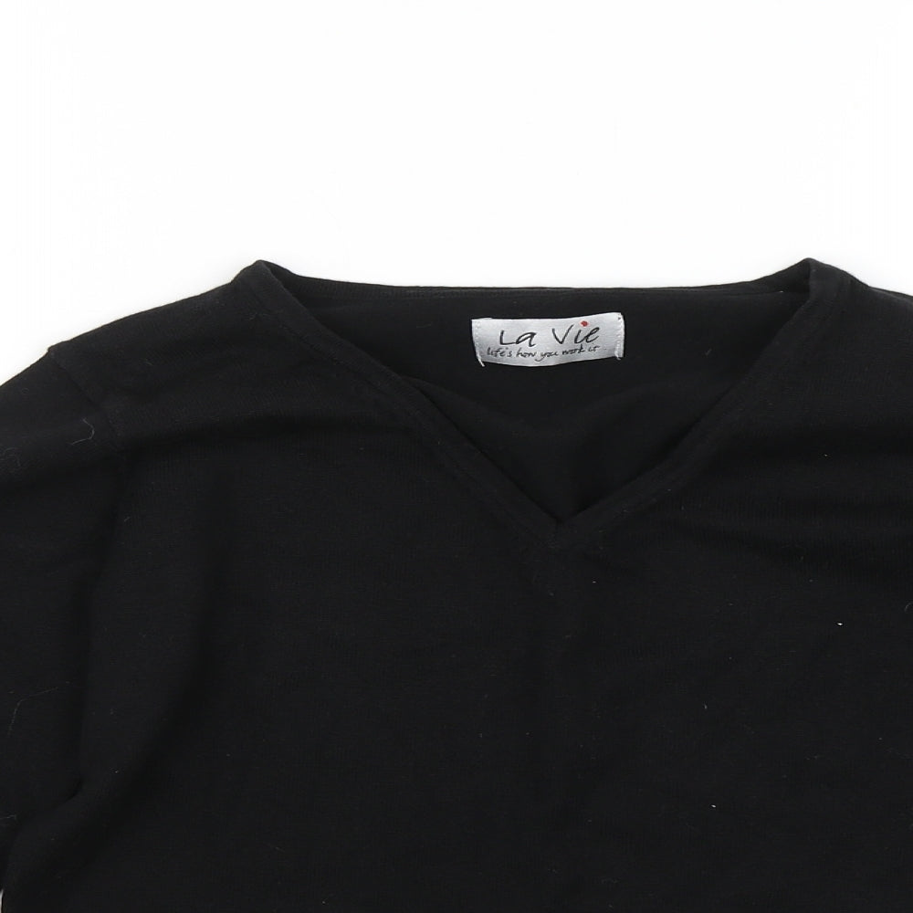 La Vie Womens Black   Pullover Jumper Size 10