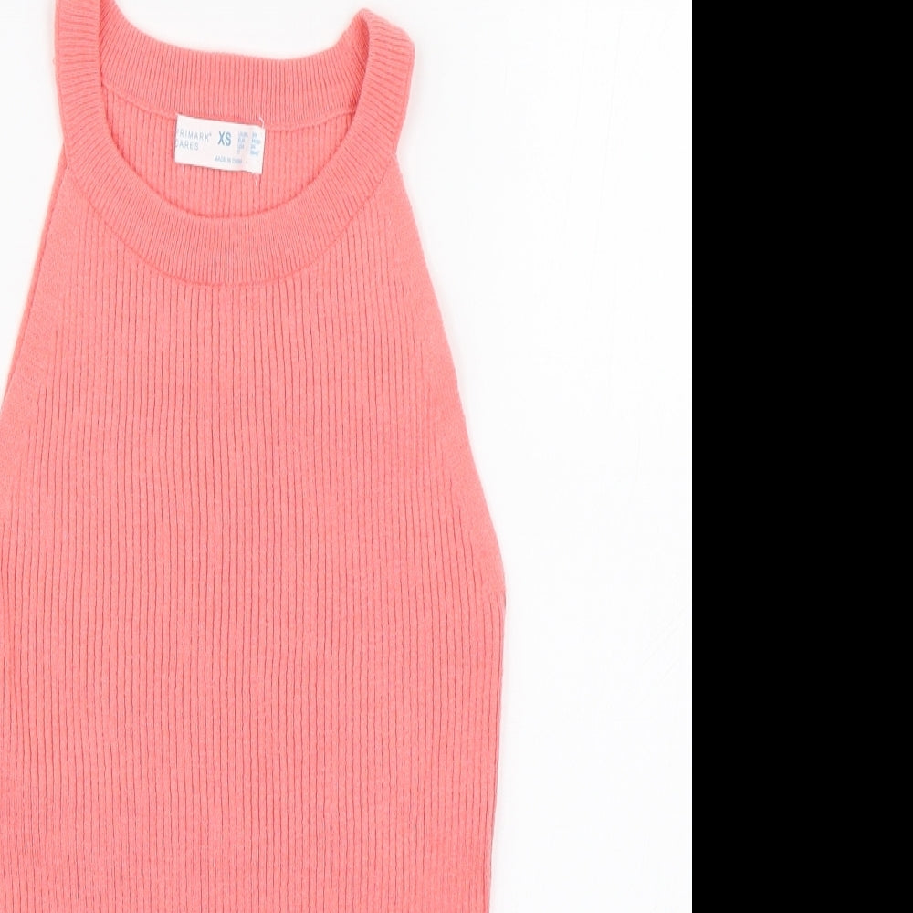 Primark Womens Pink   Wrap T-Shirt Size XS