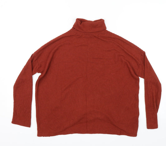 Primark Womens Orange Striped  Basic T-Shirt Size S