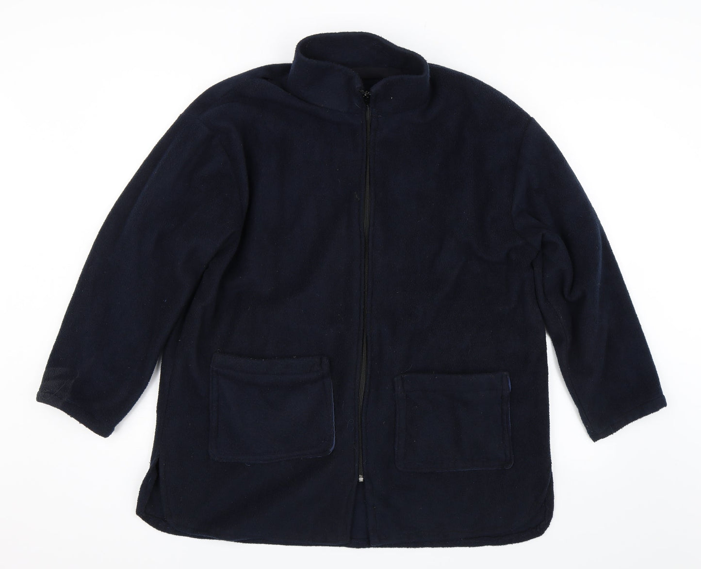 Mens UK Size XL Preworn Blue Full Zip Sweatshirt