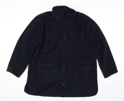 Mens UK Size XL Preworn Blue Full Zip Sweatshirt