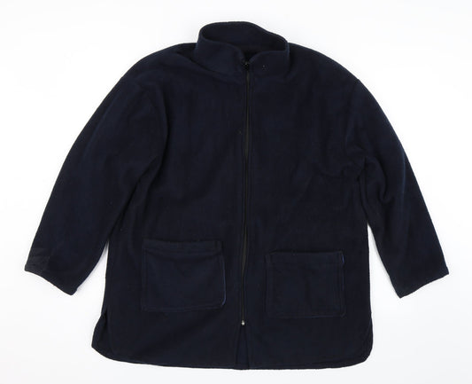 Mens UK Size XL Preworn Blue Full Zip Sweatshirt