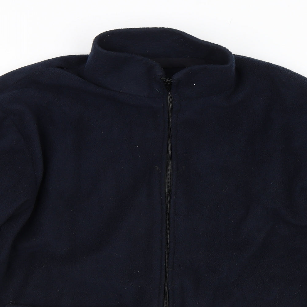 Mens UK Size XL Preworn Blue Full Zip Sweatshirt