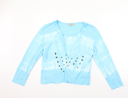 Rosie's R L.F.Coll Womens Blue Striped  Cardigan Jumper Size L