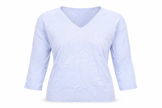 Womens UK Size 8 Preworn Blue Cardigan Jumper