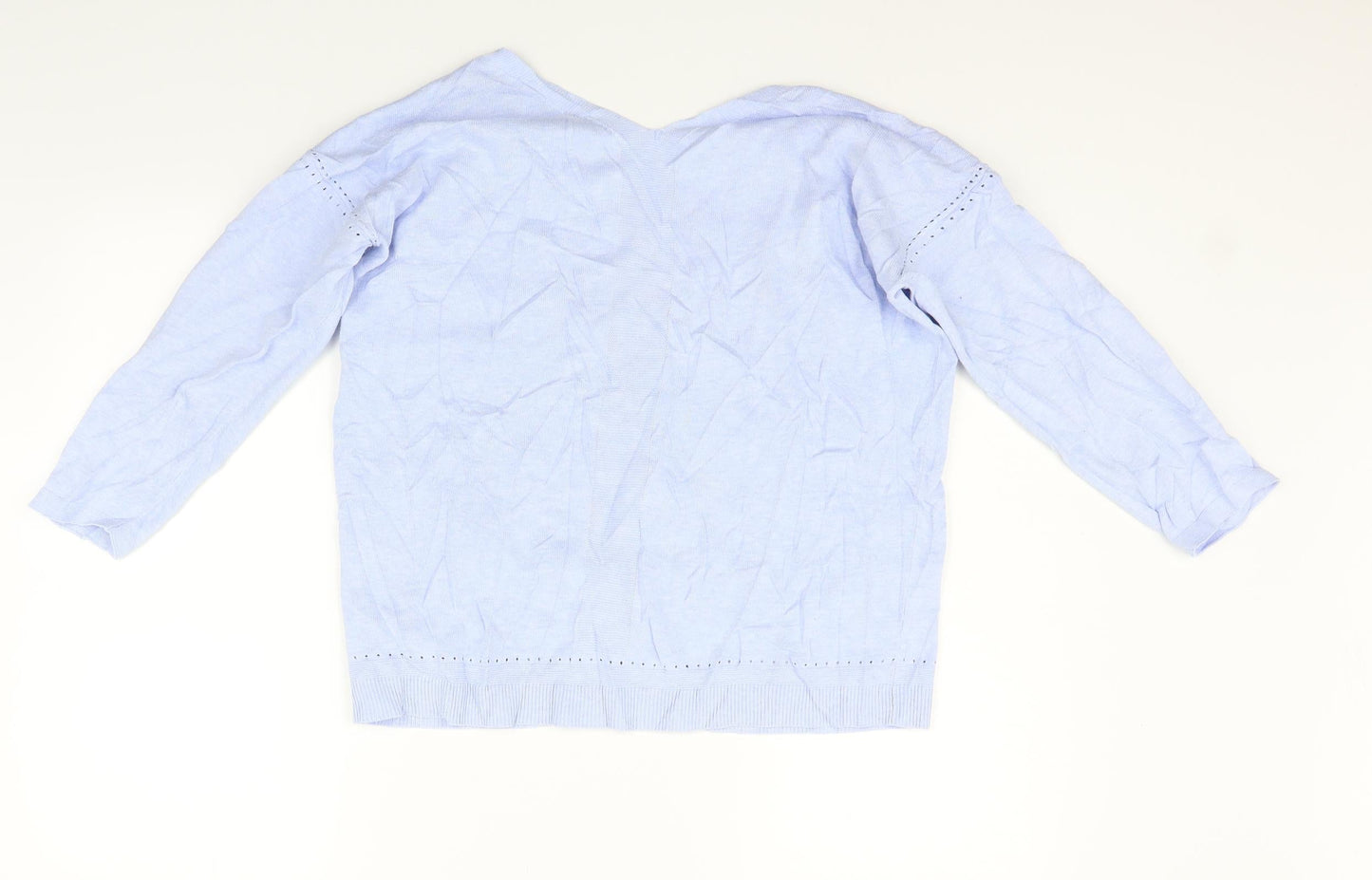 Womens UK Size 8 Preworn Blue Cardigan Jumper