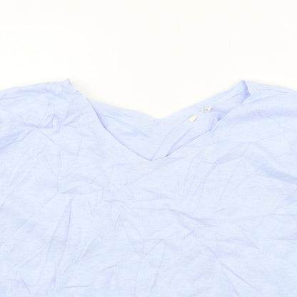 Womens UK Size 8 Preworn Blue Cardigan Jumper