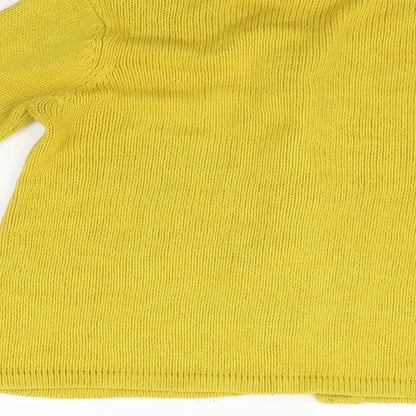 Womens UK Size 8 Red Herring Yellow Cardigan Jumper