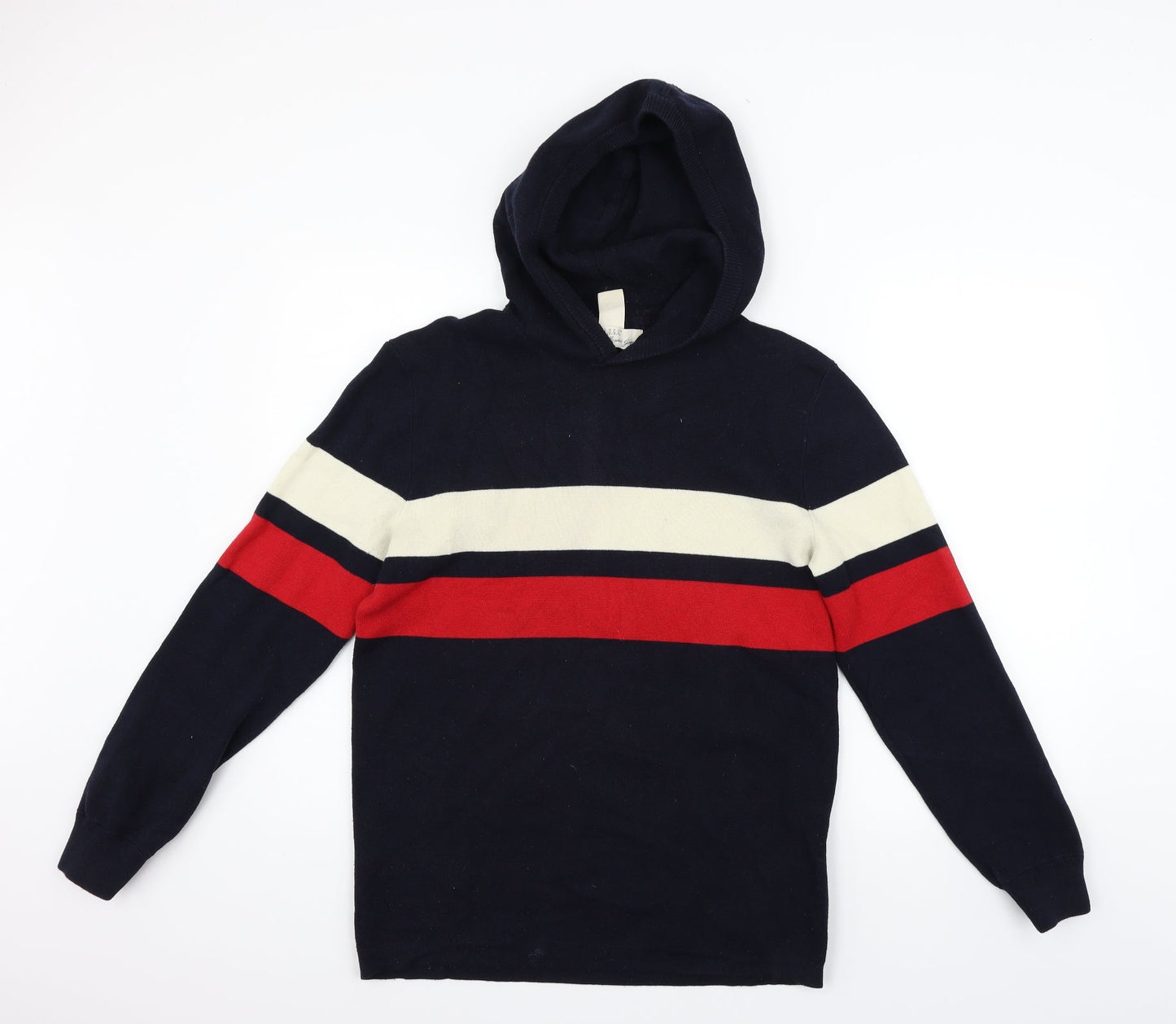 Mens UK Size S H&M Blue Pullover Hoodie