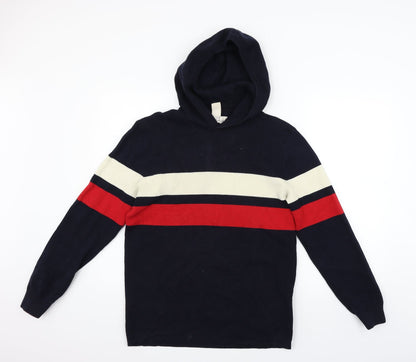 Mens UK Size S H&M Blue Pullover Hoodie