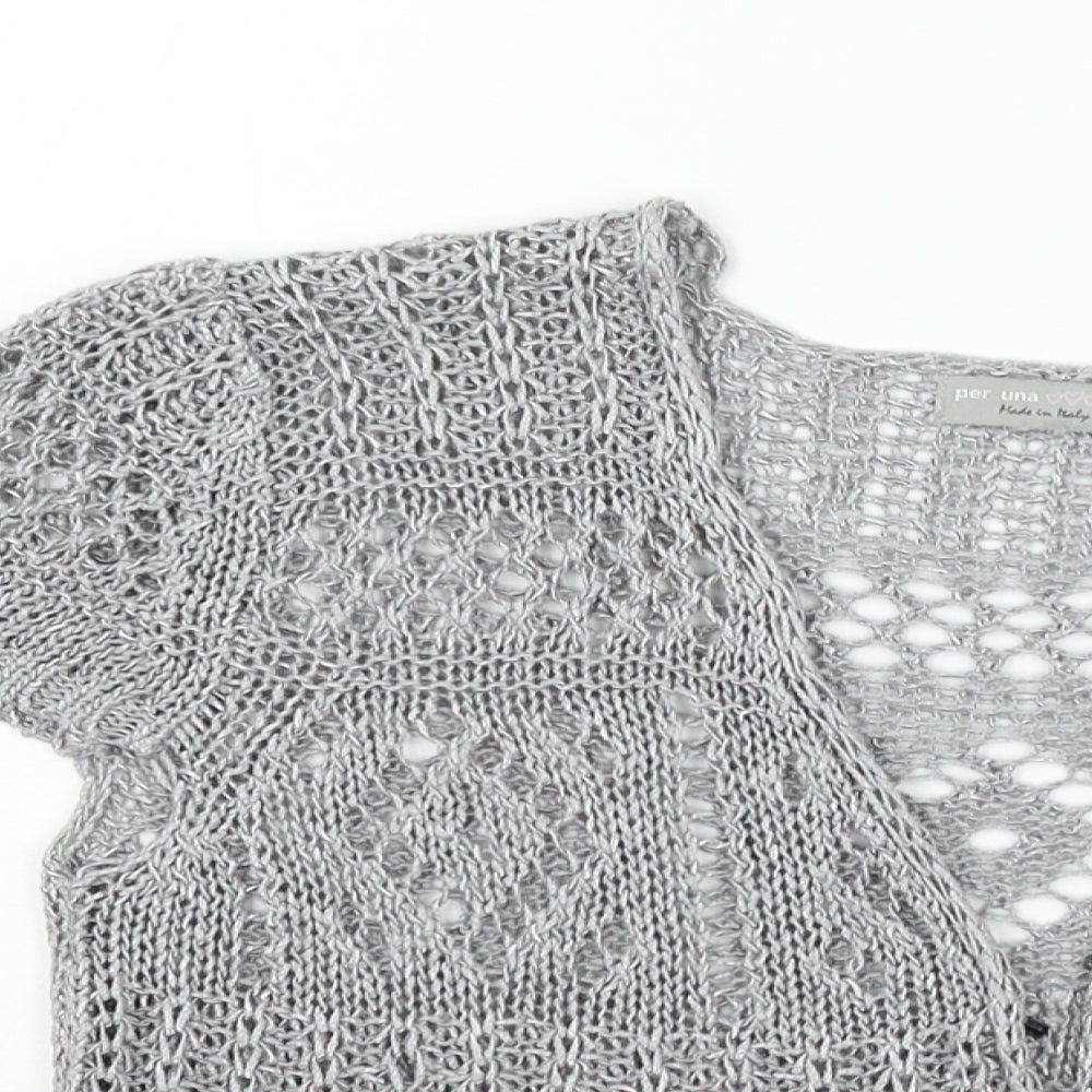 Womens UK Size 12 Per Una Grey Cardigan Jumper