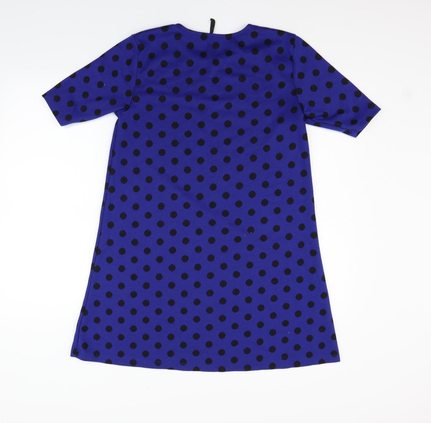 Ofelia Womens Blue Polka Dot  Jumper Dress  Size M