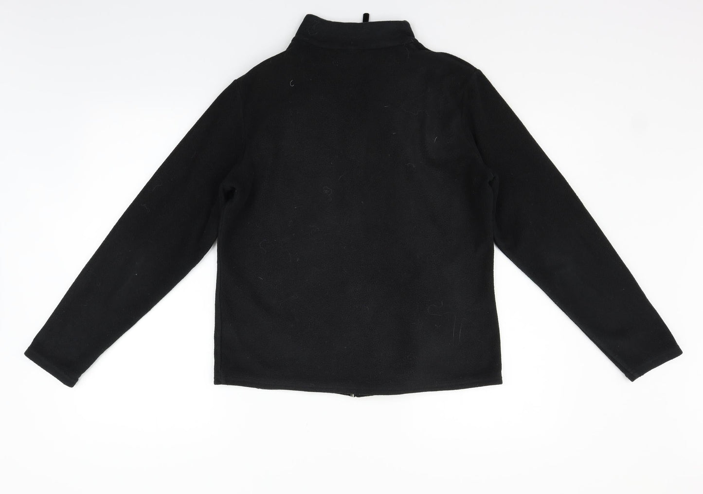 Womens UK Size 16 Marks and Spencer Black Full Zip Jumper