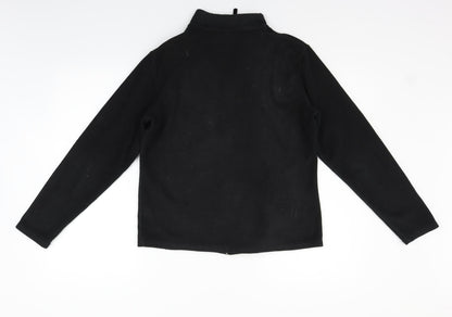 Womens UK Size 16 Marks and Spencer Black Full Zip Jumper