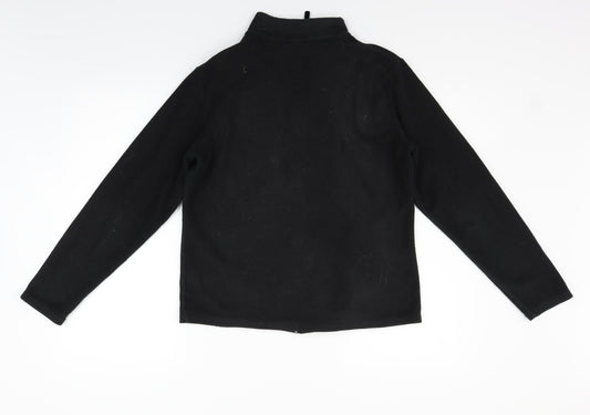 Womens UK Size 16 Marks and Spencer Black Full Zip Jumper