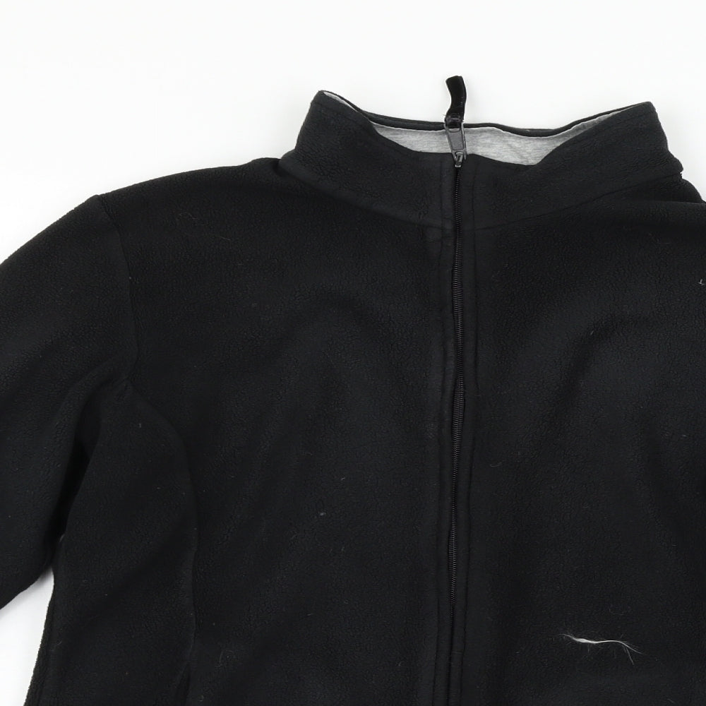 Womens UK Size 16 Marks and Spencer Black Full Zip Jumper