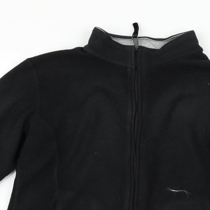 Womens UK Size 16 Marks and Spencer Black Full Zip Jumper