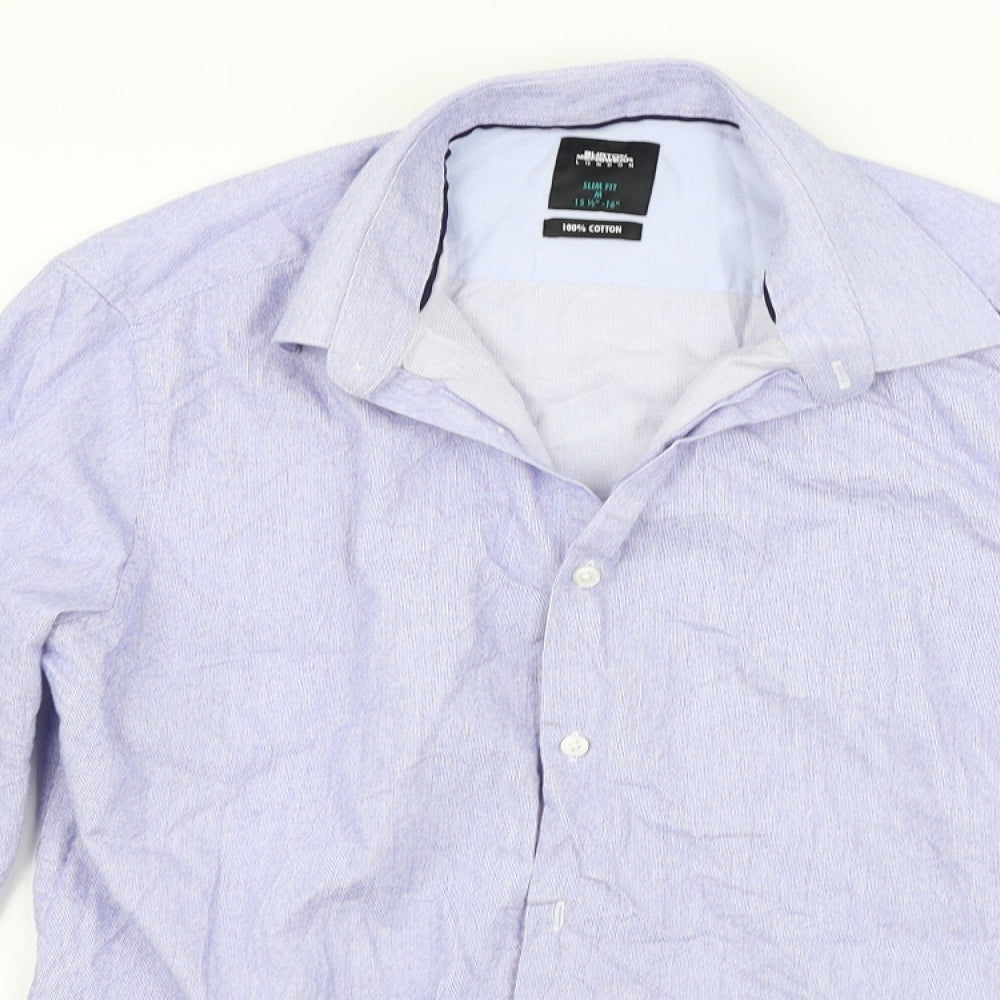 Mens UK Size M Burton Blue  Button-Up Long Sleeve Casual Shirt