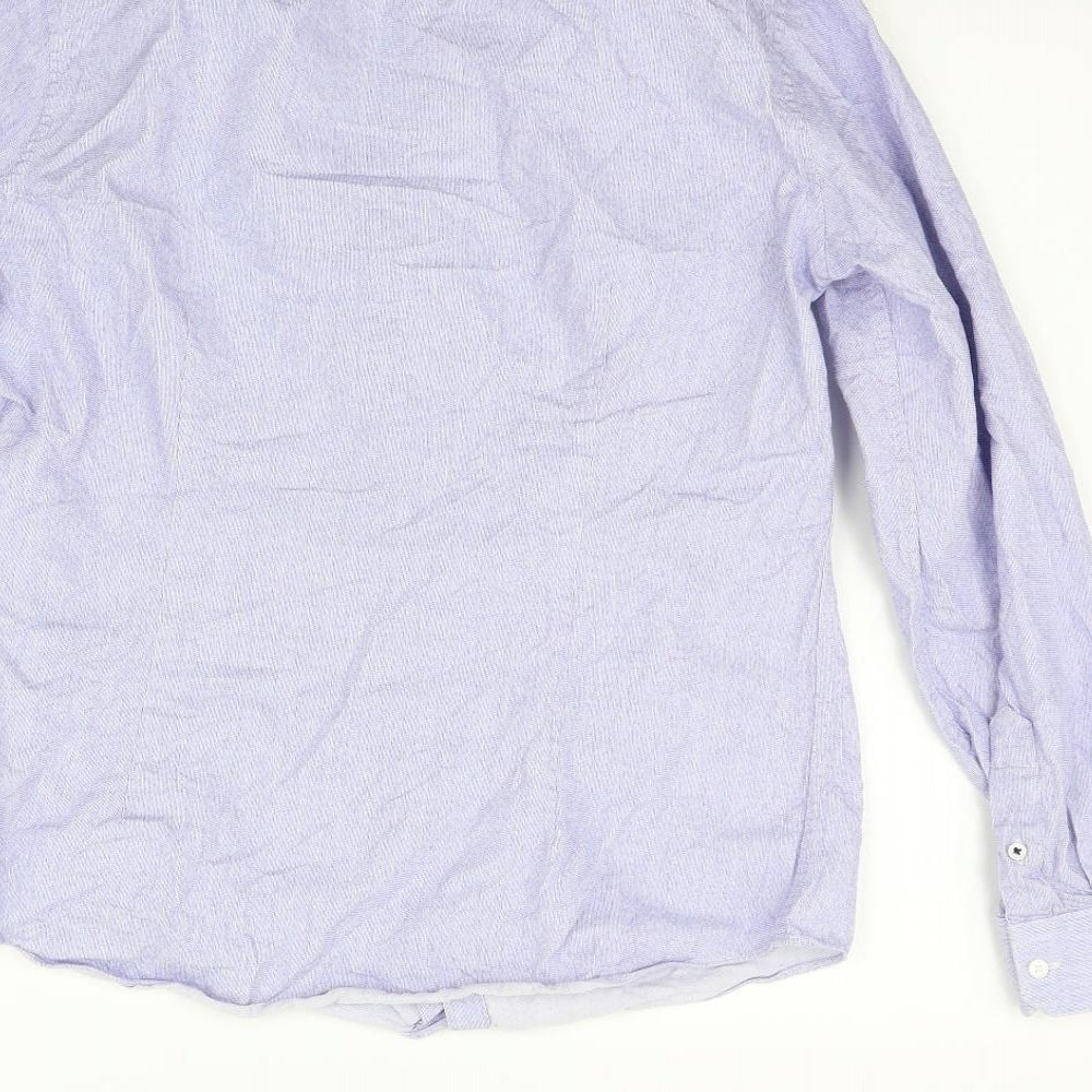 Mens UK Size M Burton Blue  Button-Up Long Sleeve Casual Shirt