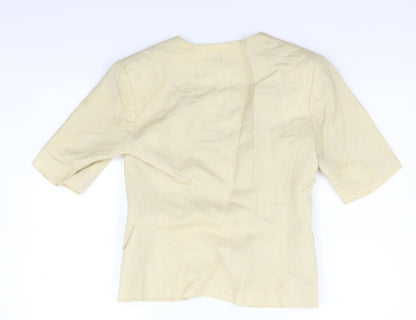 Preworn Womens Beige   Jacket Blazer Size 6