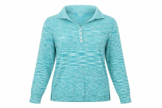 Klass Womens Blue Striped  Pullover Jumper Size S