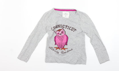 H&M Girls Grey Geometric  Pullover Jumper Size 11-12 Years