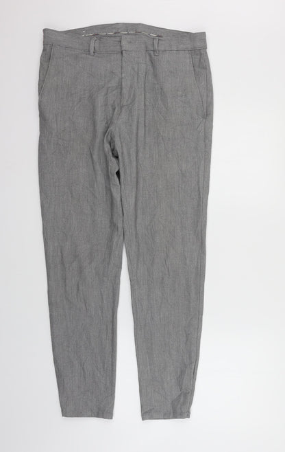 Womens UK Size 32 in Preworn Regular Fit  Grey Trousers