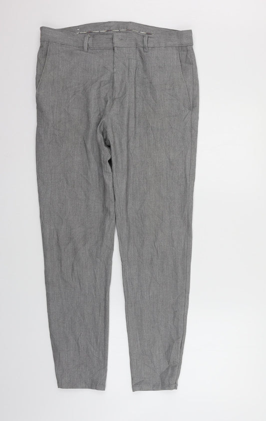 Womens UK Size 32 in Preworn Regular Fit  Grey Trousers