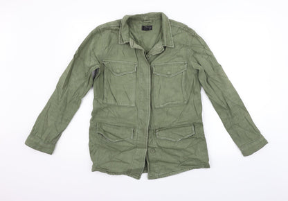 Topshop Womens Green   Basic Button-Up Size 6