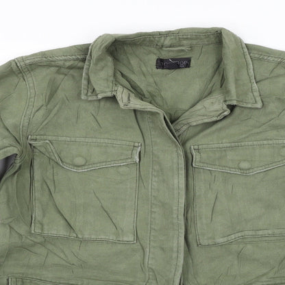 Topshop Womens Green   Basic Button-Up Size 6