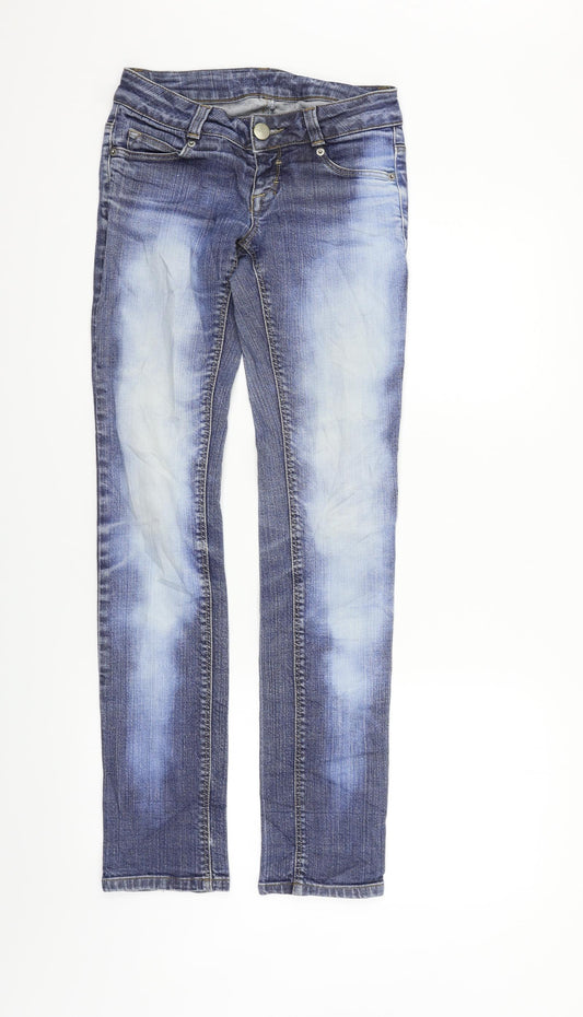 Moto Womens Blue   Straight Jeans Size 26 in L34 in