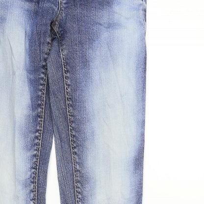 Moto Womens Blue   Straight Jeans Size 26 in L34 in