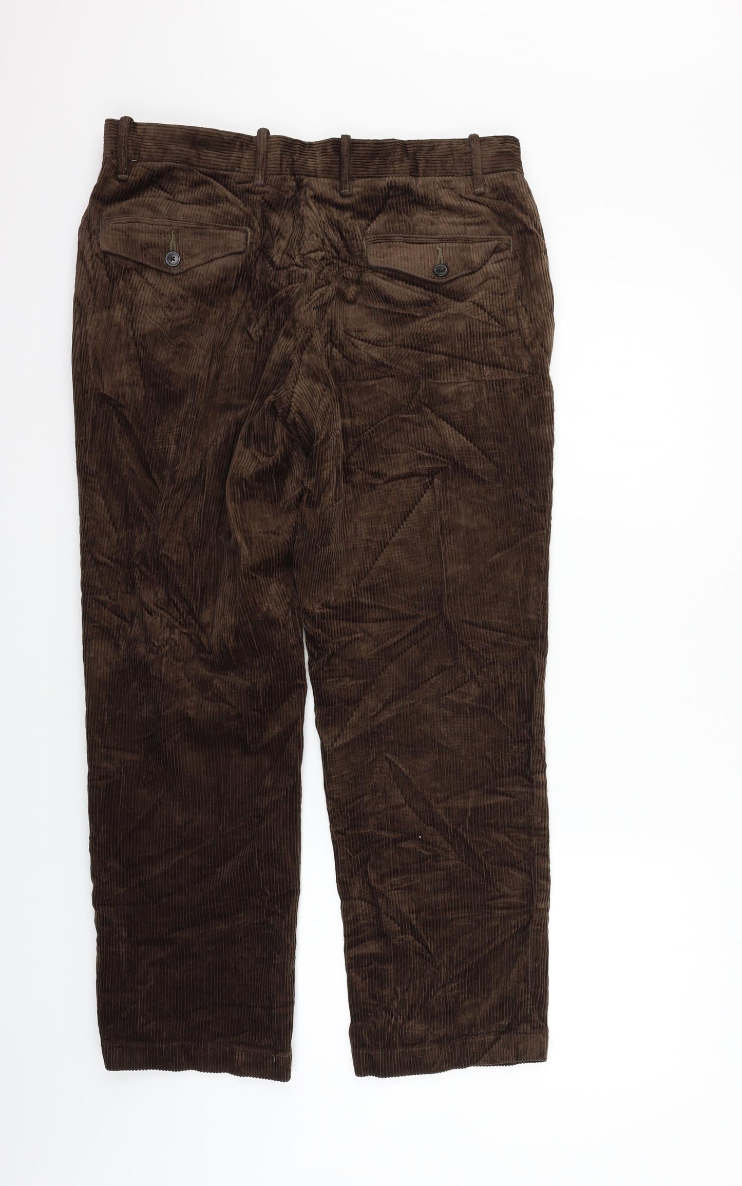 Womens UK Size 34 in Marks and Spencer Regular Fit  Brown Trousers