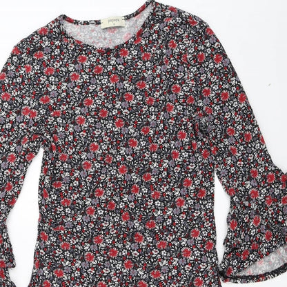 Papaya Womens Black Floral  Fit & Flare  Size S