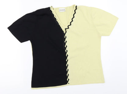 Womens UK Size S Roman Originals Yellow Basic Blouse