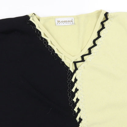 Womens UK Size S Roman Originals Yellow Basic Blouse
