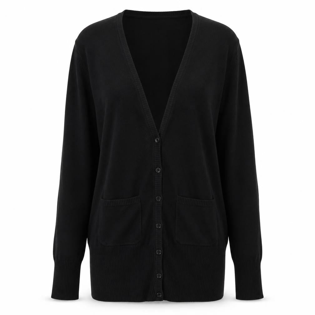 Womens UK Size M Bershka Black Cardigan Jumper