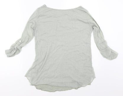 Womens UK Size S Apricot Green Pullover Jumper