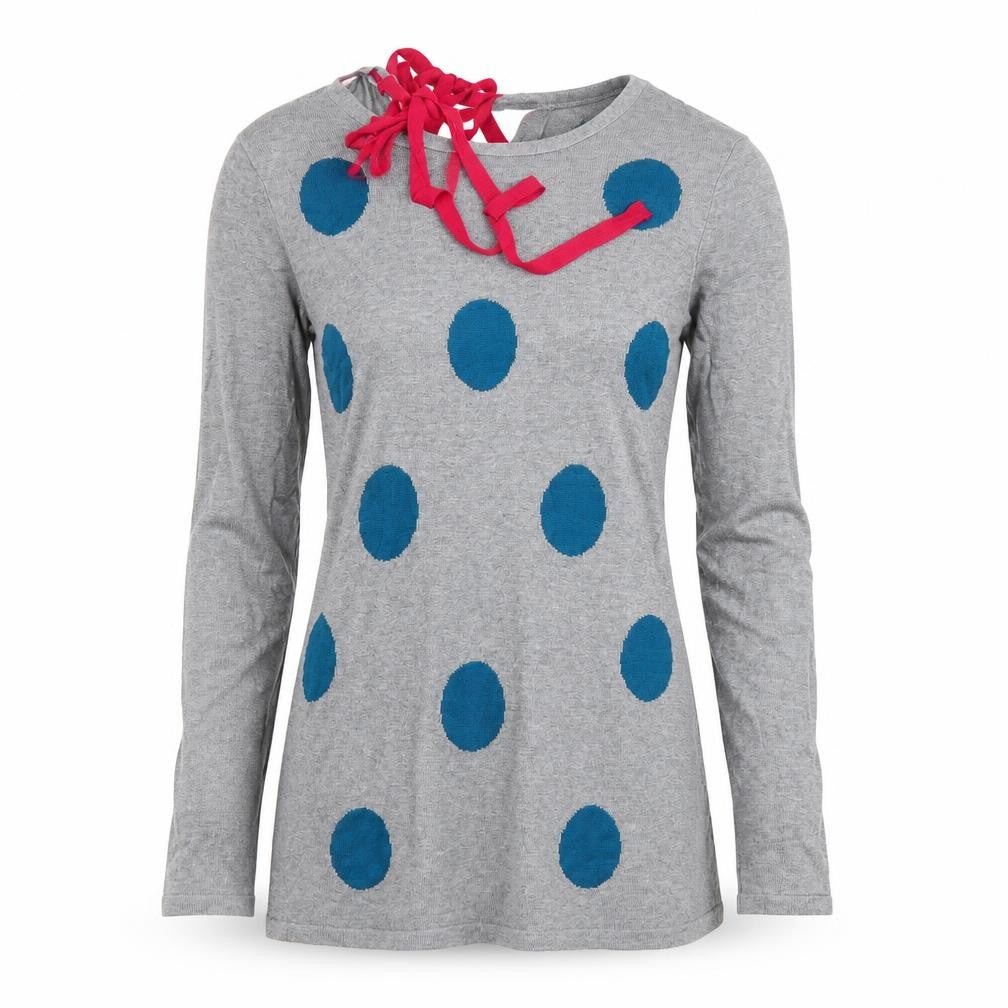 Front view of mamas & papas women’s grey jumper, size UK 12