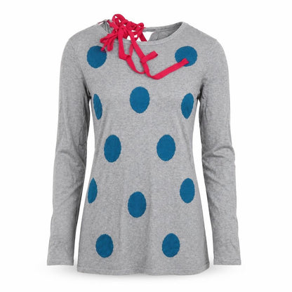 Front view of mamas & papas women’s grey jumper, size UK 12