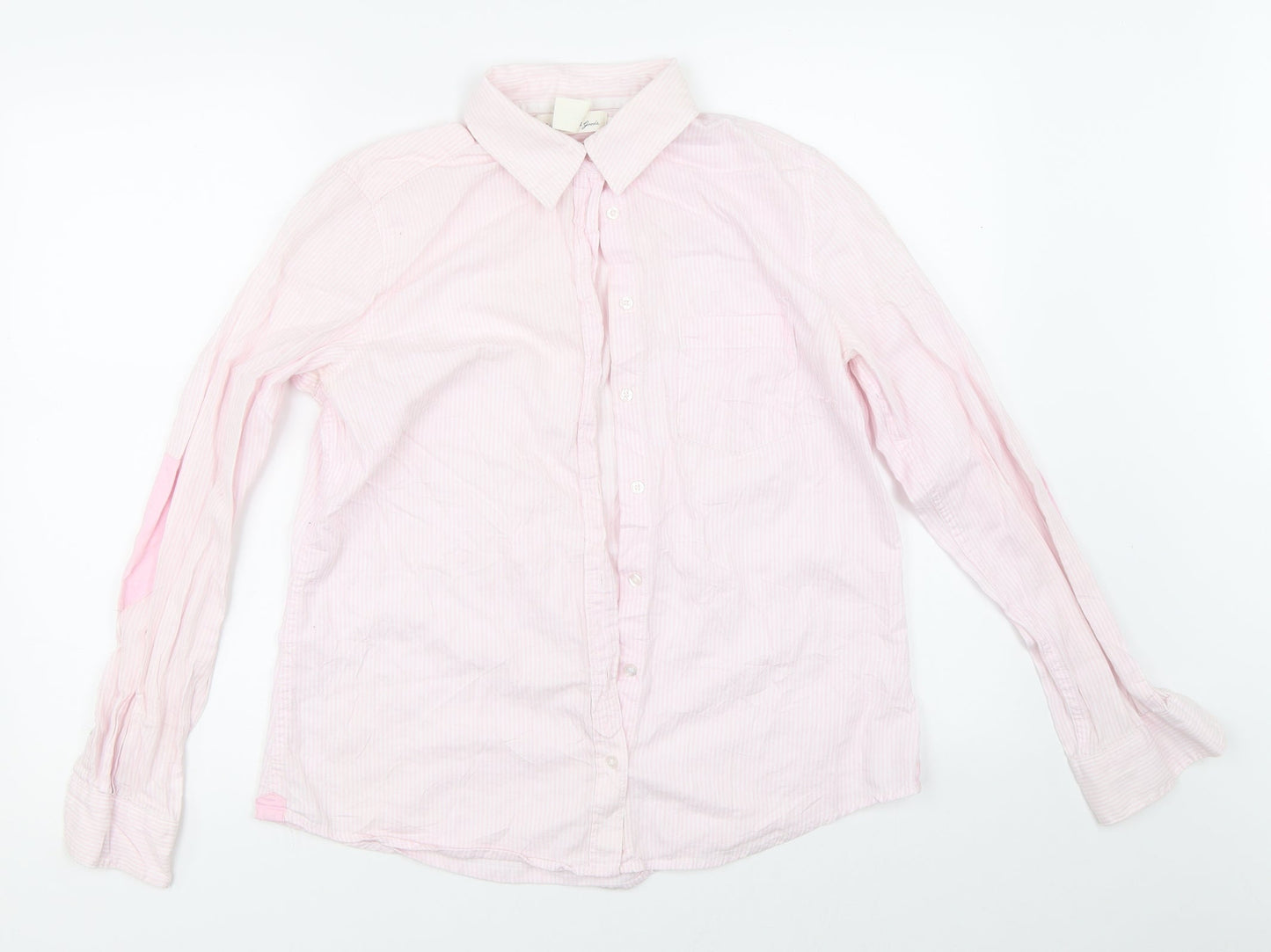Womens UK Size 42 H&M Pink Basic Button-Up