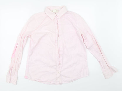 Womens UK Size 42 H&M Pink Basic Button-Up