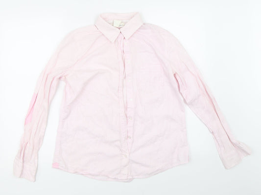 Womens UK Size 42 H&M Pink Basic Button-Up