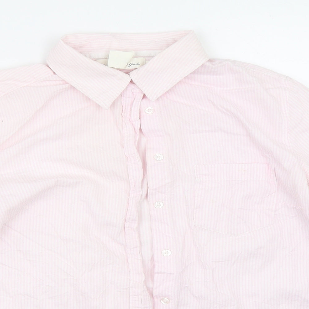 Womens UK Size 42 H&M Pink Basic Button-Up
